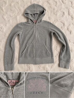 Juicy Couture Light Grey Women’s Zip Hoodie